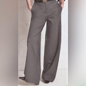 BODEN Women Sz 8R Grey Belgravia Ponte Wide Leg Trouser Pants NWOT